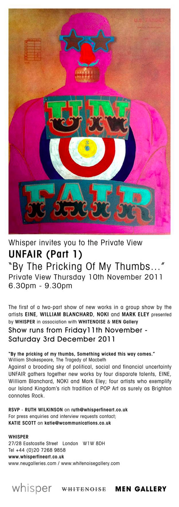 Unfair at Whisper gallery