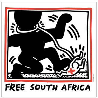 Keith Harring Free South Africa poster