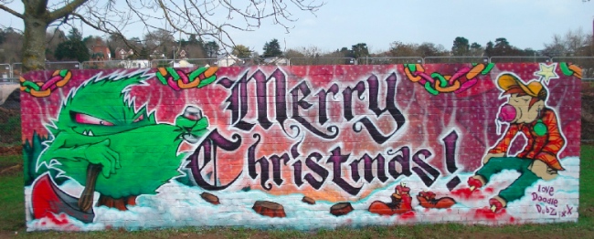 Christmas street art | Art-Pie