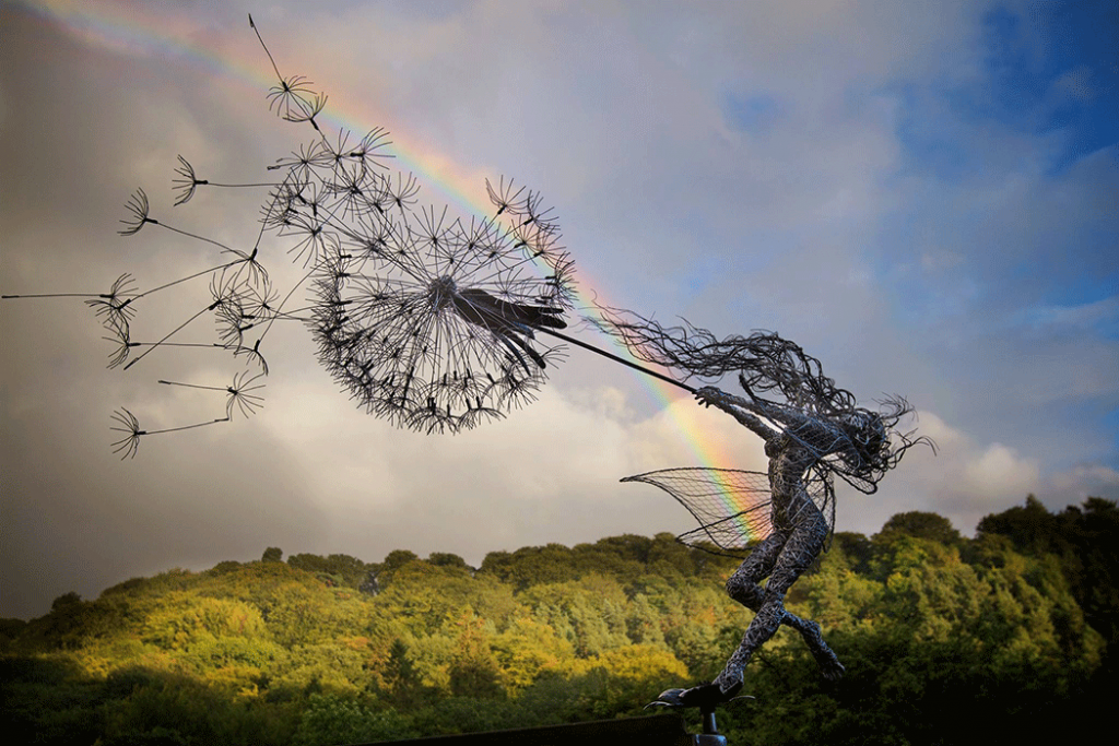 Fairies Wires sculpture by Robin Wight