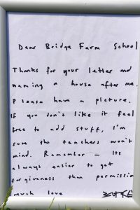 Bridge Farm School Banksy letter| Art-Pie