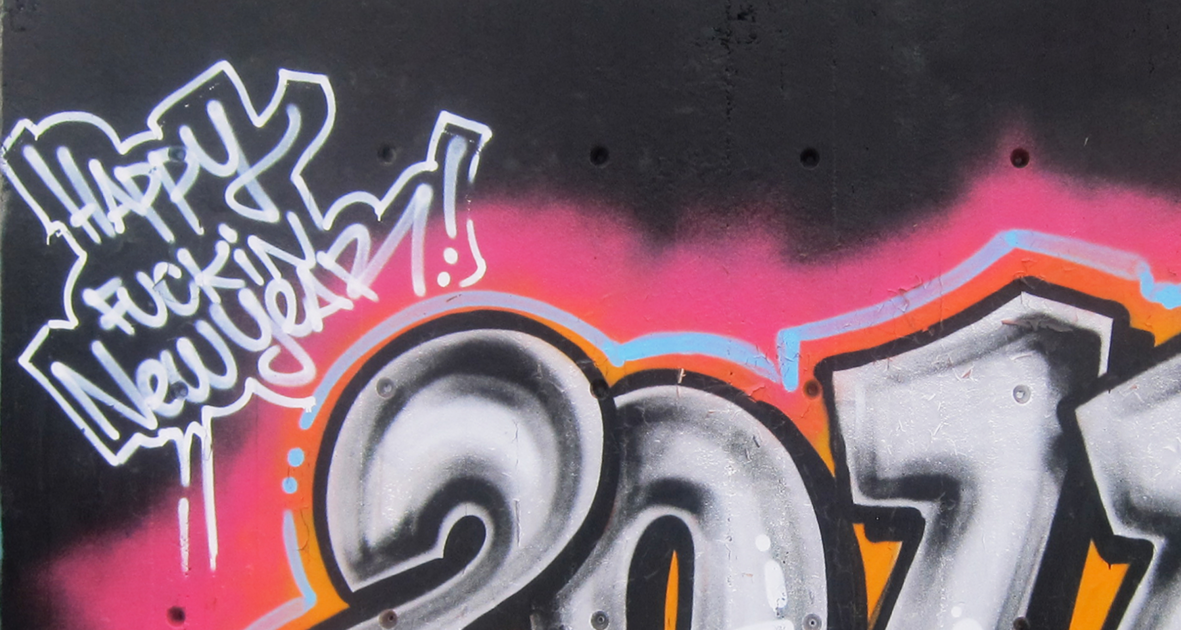 Happy New Year street art graffiti | Art-Pie