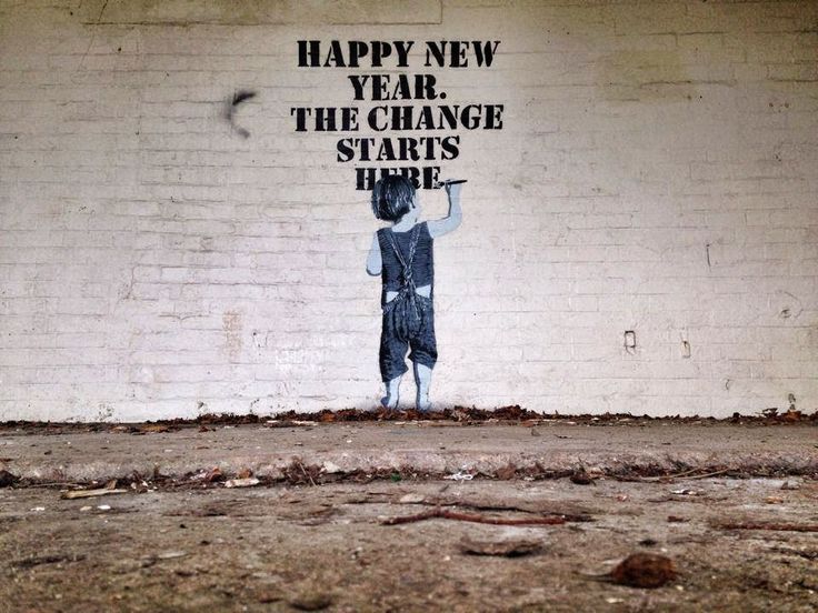 Happy New Year street art graffiti | Art-Pie